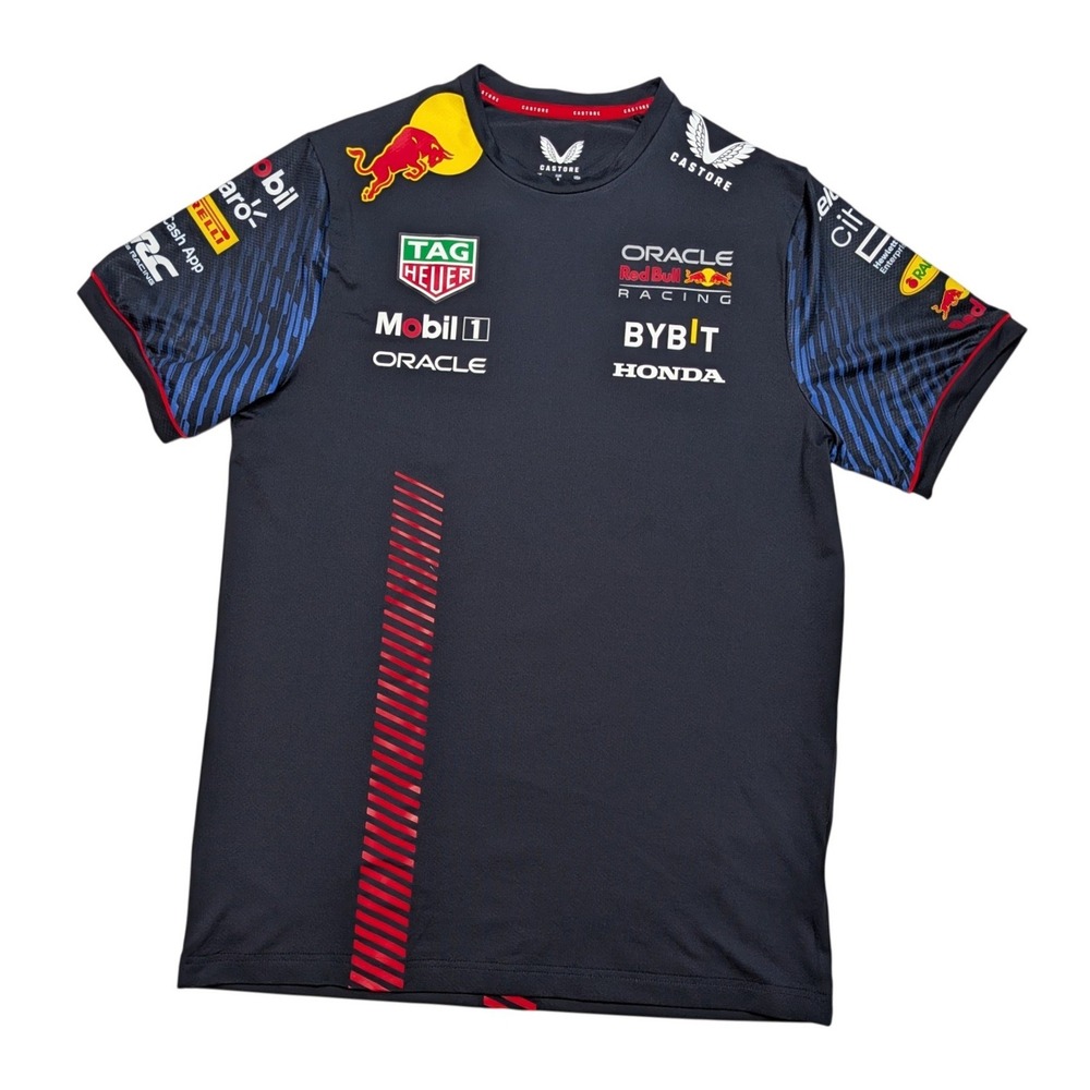 Castore Oracle Red Bull Racing F1 Team Set Up Shirt Mens S Navy Sponsors